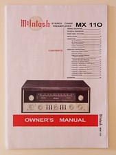 MCINTOSH MX110 - manuale