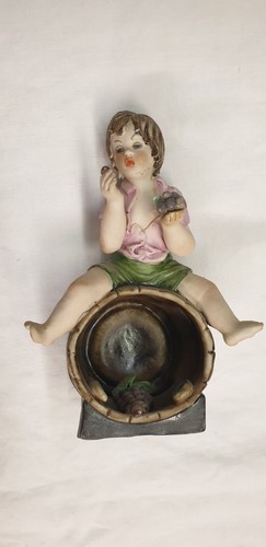 Bacco statuina ceramica - bacco, bimbo