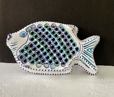 Applique A Parete In Ceramica Traforata A Forma Di Pesce