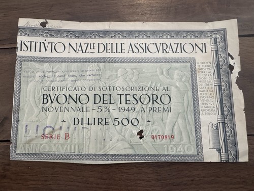Buono del tesoro novennale - del,