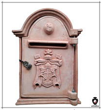 Cassetta postale esterno con chiave in terracotta grande lettere vintage