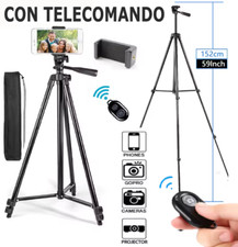 Treppiede Smartphone Portatile da 30 a 150 cm con Telecomando per Selfie e Video