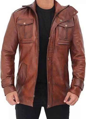 Trench coat uomo pelle - , marrone