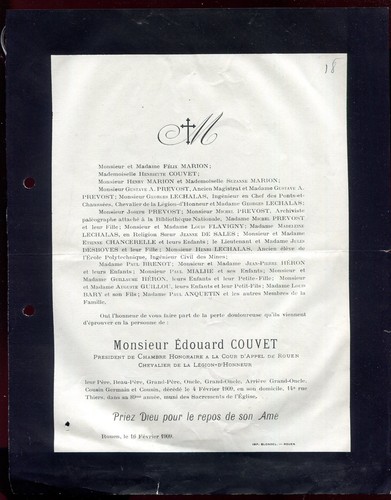 Généalogie faire part