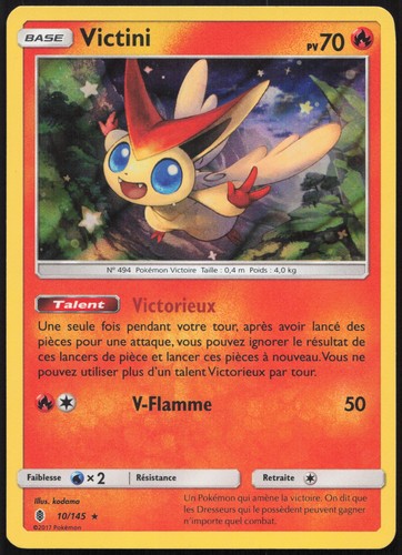 Carte pokémon victini - pokémon, 10/145