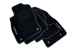 Tappetini compatibili per Opel Corsa D dal 2006-  2 ricami + clip + battitacco