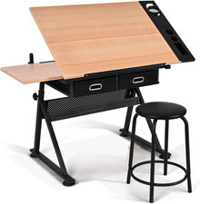 Tavolo Da Disegno Con Sgabello, Tavolo Architettonico Regolabile in Altezza E In