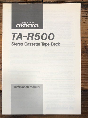 Onkyo r500 proprietario - onkyo, ta-r500