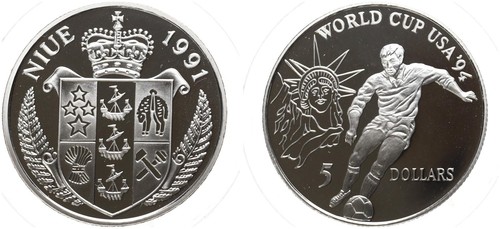 Niue dollari 1991 coppa del - niue,