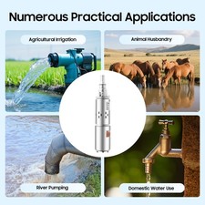 DC 12V 1.2m³/h Alimentato Ad Energia Solare POMPA SOMMERSA,Elettropompa 180W 17m