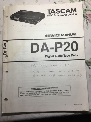 Tascam p20 registratore dat - tascam, da-p20