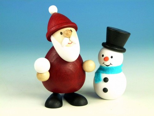 Figura legno babbo natale - figura,