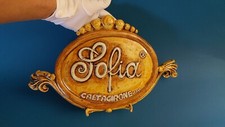 Ceramica Sofia Caltagirone Italy Stemma grande soprammobile dipinto a mano !