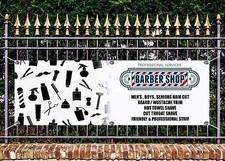 INSEGNA BANNER BARBIERE E