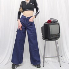 Jeans larghi Y2K gamba larga skater denim vestibilità ampia skate fondo a campana uomo unisex