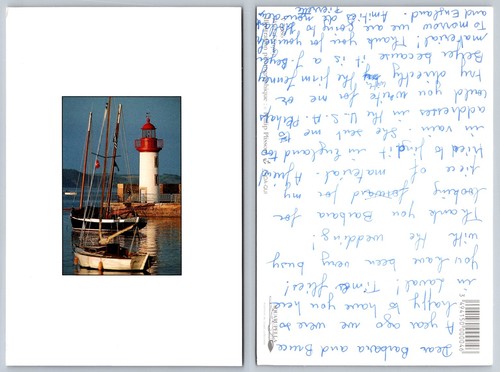 Cartolina faro barche - faro,