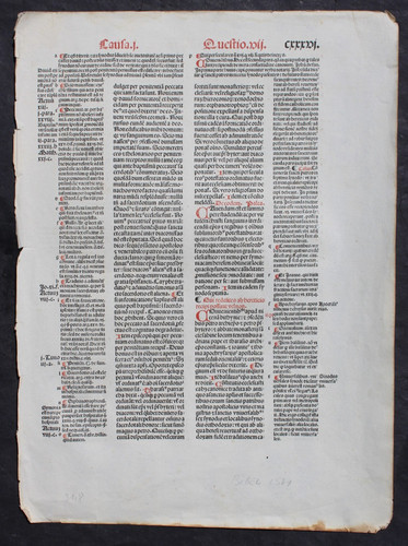 Foglio incunabolo corpus iuris - foglio,