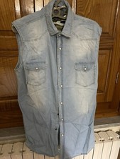 camicia di jeans senza maniche Unisex Alcoot XL