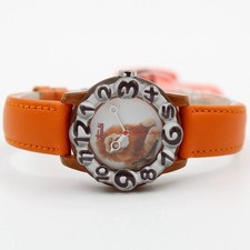 Watch Chronotech Trudy Leone Cinturino Pelle Arancione Analogico Promozione New