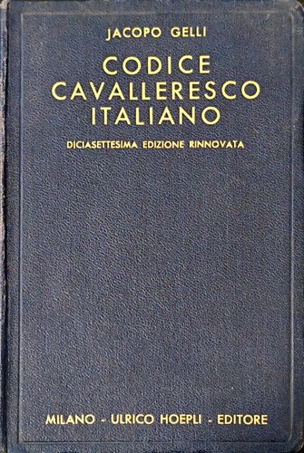 Codice cavalleresco italiano - cavalleresco,