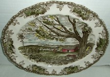 Johnson Brothers ~ Friendly Village ~ Piatto da portata ovale 14" x 11" Harvest Time