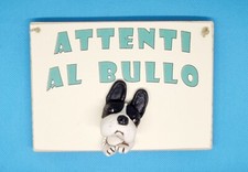 HANDMADE DOG BULLDOG WOODEN