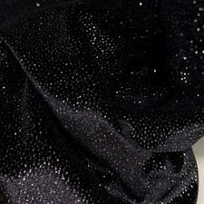 Tessuto Velluto Nero Glitter