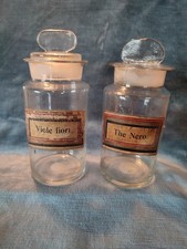 ANTICO BARATTOLO VASO DROGHERIA FARMACIA  Vetro Soffiato XIX SEC CON SCRITTA 