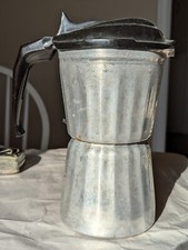 Moka SEB espresso vintage francese alluminio 6 tazze puro alluminio anni 60 MCM