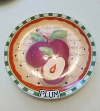 Piatto Decorativo in Ceramica CASA SICILIA PLUM come da foto