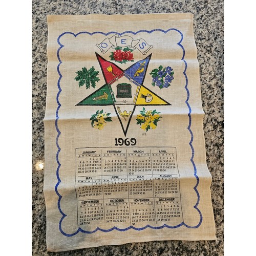 Calendario lino asciugamano