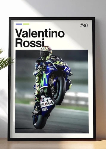 Poster moto corsa valentino - moto,