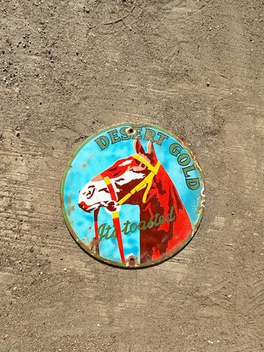 Insegna porcellana deserto oro - insegna,