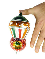 ADDOBBO DI NATALE VINTAGE  1950 VETRO GRANDE PALLA ALBERO DI NATALE IDEA REGALO