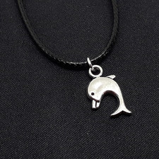 Collana nera con delfino - nera,