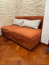 Divano contenitore 2 posti in tessuto - 2 moduli da 81cm 