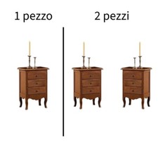 Comodino legno arte povera - in,