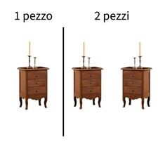 COMODINO IN LEGNO ARTE POVERA