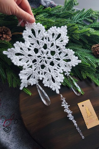 Large snowflake macrame style - snowflake,