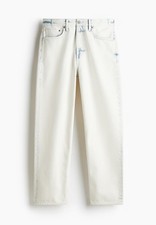 Jeans unisex denim blu-bianco