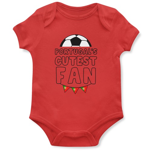 Portugals cutest fan babygrow - fan,