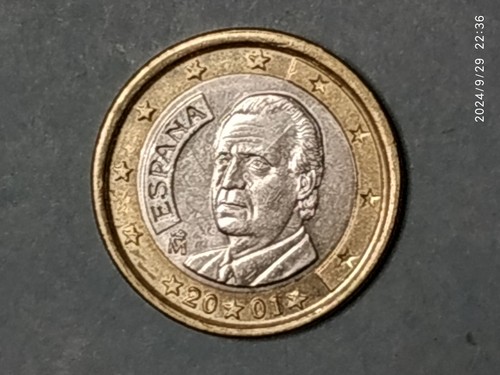 Moneta euro spagna 2001 - moneta,