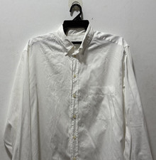 Giorgio Armani Le Collezioni Camicia Uomo Manica Lunga 42 16,5" Vintage Bianca