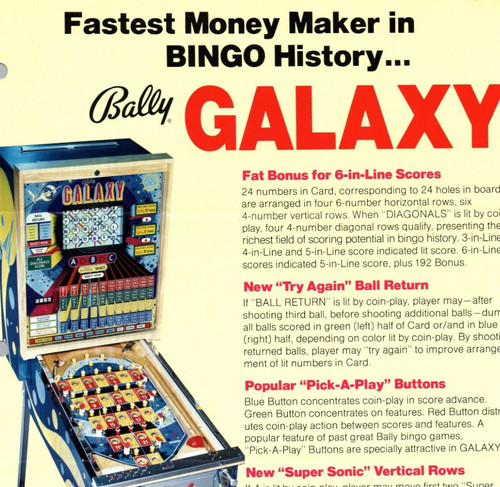 Raro bally galaxy - raro, bingo