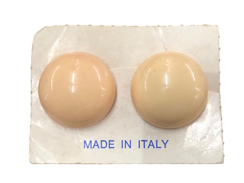 Orecchini clip bottone avorio - clip,