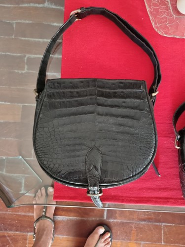 Borse donna nera coccodrillo - borse,