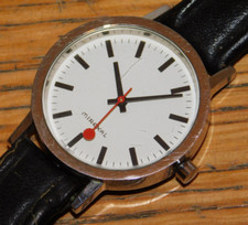 PAS TESTEE vintage MONTRE SUISSE mirexal M7606 SBB swiss MONDAINE watch QUARTZ