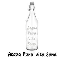 Bottiglia in vetro 1 L scritta