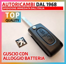 Cover guscio CHIAVE 2 Tasti Lama VA2 con alloggio batteria per Citroen Peugeot
