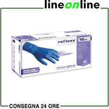 Guanti da lavoro monouso in lattice Reflexx R98 HR con manichetta